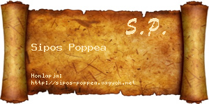 Sipos Poppea névjegykártya